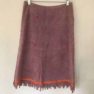 Barney’s COOP - Purple suede skirt size 3 (US 4)